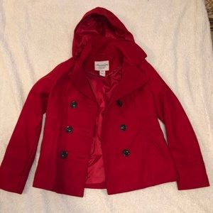 Red Pea coat